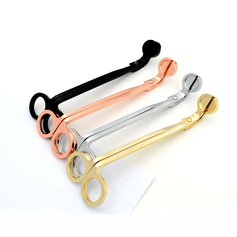 

New Stainless Steel Candle Wick Trimmer Oil Lamp Trim Scissor Cutter Snuffers Silver Black Rose Gold Colour