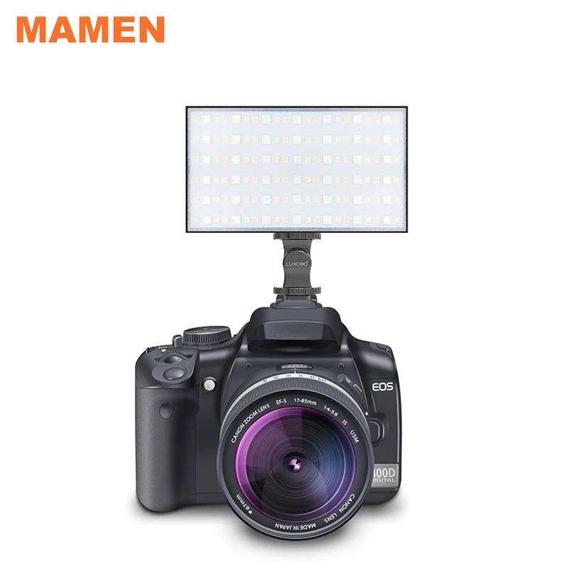 MAMEN мини светодиодный видео светильник цветастое RGB регулируемое студийное