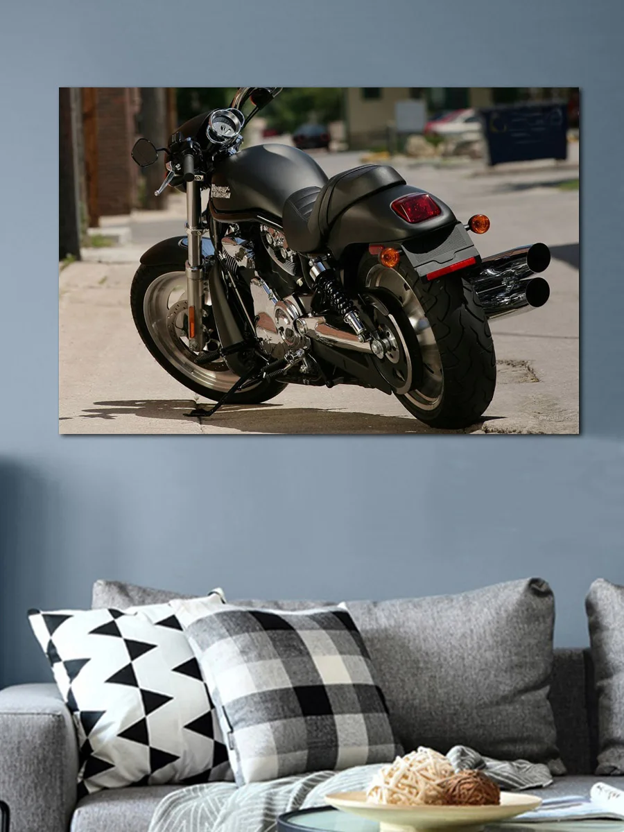 Крутая черная фигурка мотоцикла в стиле фотография домашнее искусство украшение