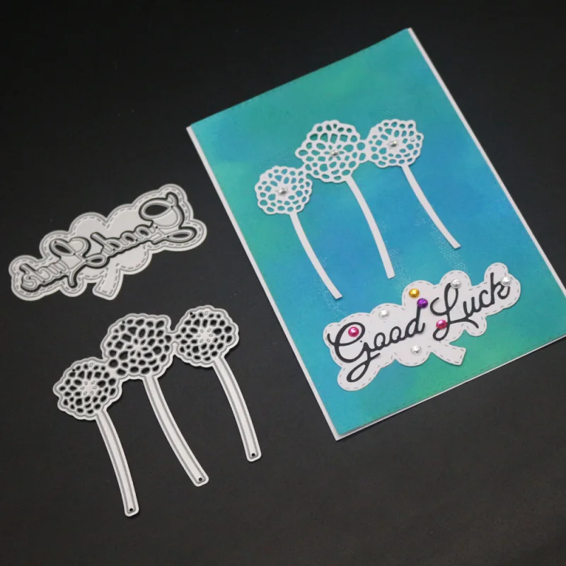 Удачи надпись Одуванчик рамка металлические Вырубные штампы Troqueladora трафарет для