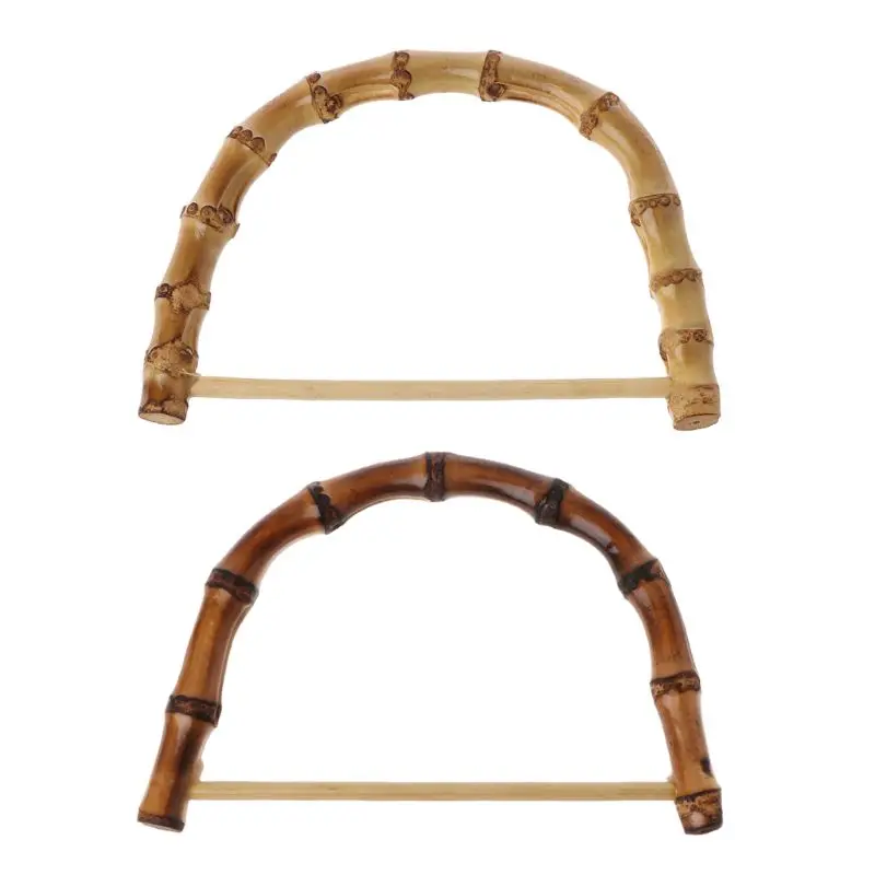 

1Pc D shape Bamboo Handle for Handmade Handbag DIY Tote Purse Frame Making Bag Hanger 11cm