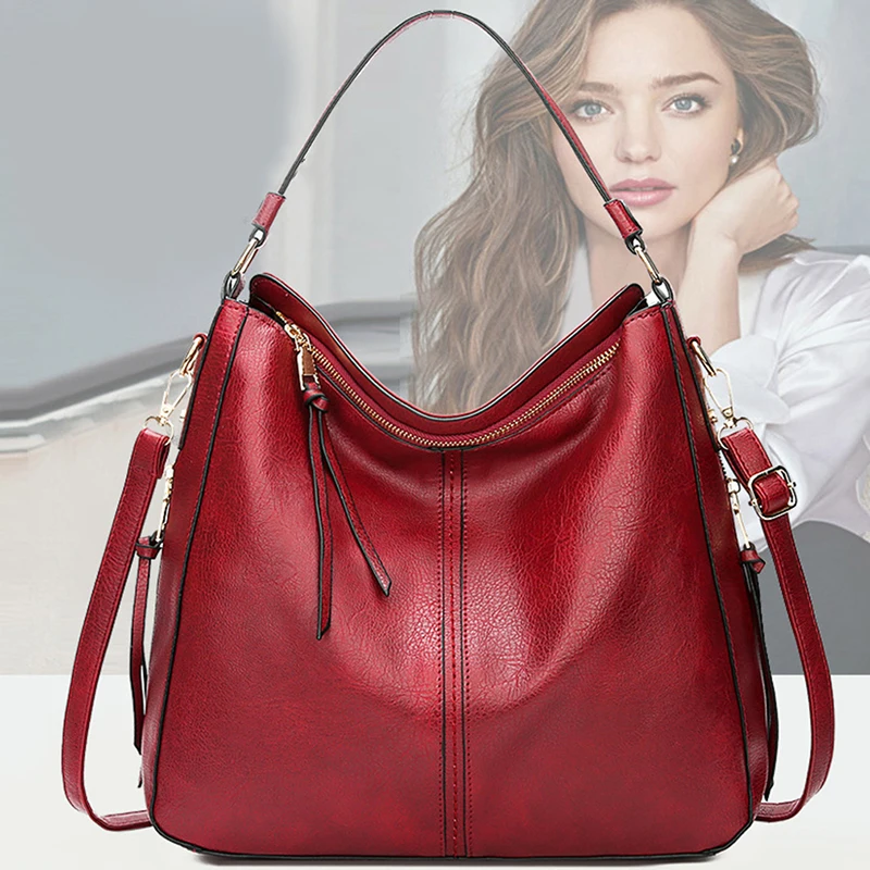 

Women Bag Vintage Casual Tote Top-Handle Women Messenger Bags Shoulder Student Handbag Purse Wallet Leather 2021 New