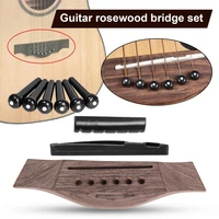 1 set high quality adjustable solid guitar saddle slotted bridge pins set for instrument guitar nut set guitar bridge set