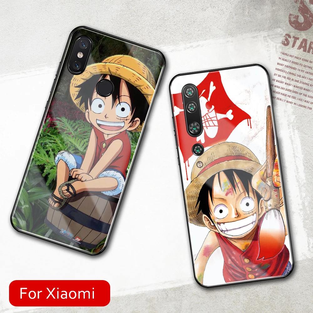 Цельный стеклянный чехол для телефона Xiaomi mi 8 se Mi 9 6 SE lite Mix 2 2s 3 max luffy|Бамперы| |