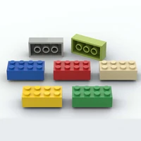 10pcs assembles particles 3001 2x4 bricks building blocks high tech parts diy assembly educational toys for children kids gift