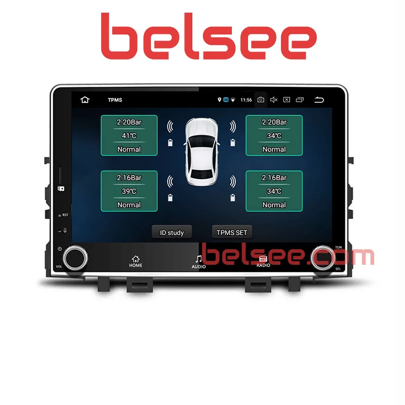 Belsee Восьмиядерный PX5 Ram 4+ 64GB Android 9,0 Авторадио мультимедийное головное устройство gps Navi для Kia Rio 4 K2