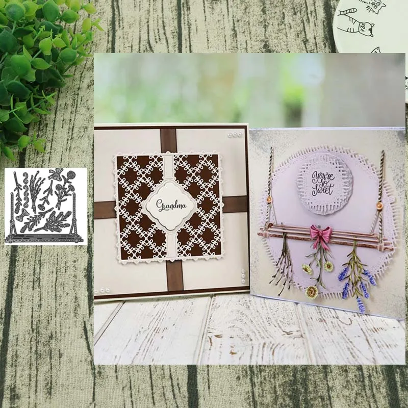 Металлические штампы для высечки листьев качели скрапбукинга стальное ремесло