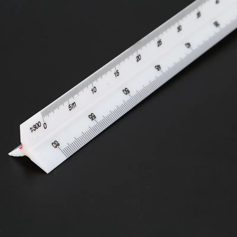 

Metric 12inch Plastic Triangular Scale Ruler 1:100 1:200 1:250 1:300 1:400 1:500