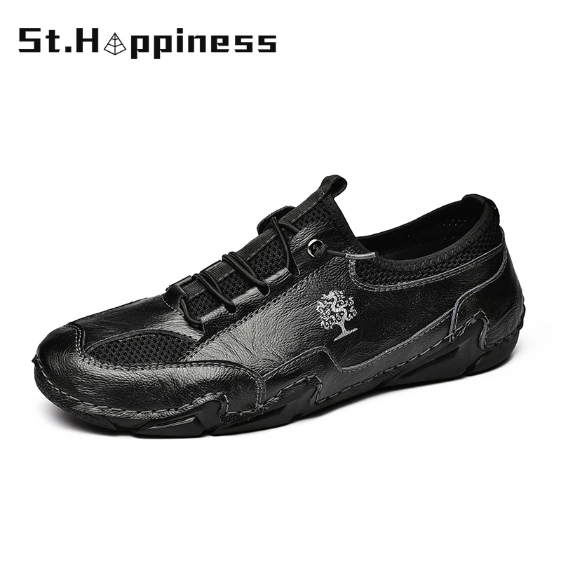 

Brand Men's Shoes Split Leather Men Casual Shoes Comfortable Men Flat Shoes Fashion Driving Shoes Outdoor Sneakers Moccasins