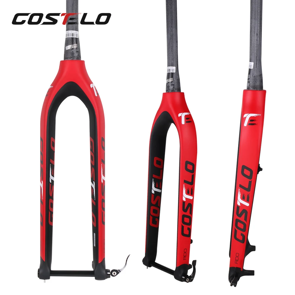 Costelo полностью углеродная mtb вилка 29er для горных велосипедов жесткая вилка для велосипедных частей через ось 15 мм Велосипедная вилка