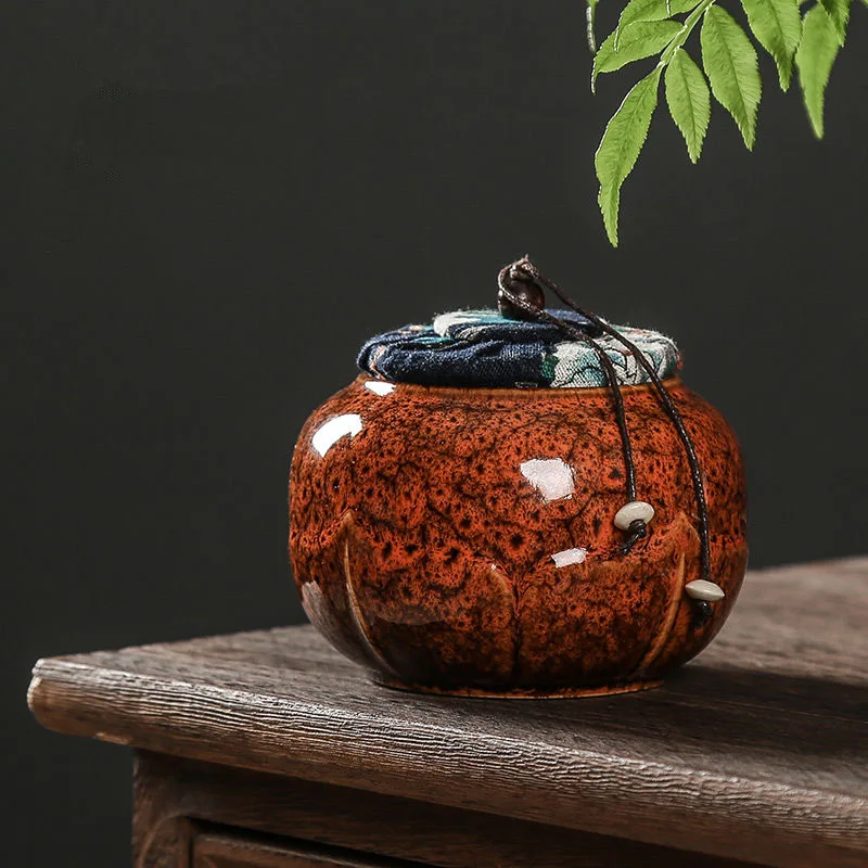 Tea Jar Ceramic China Traditional Home Storage Cans Box Moistureproof Tank Seal Small Things | Дом и сад