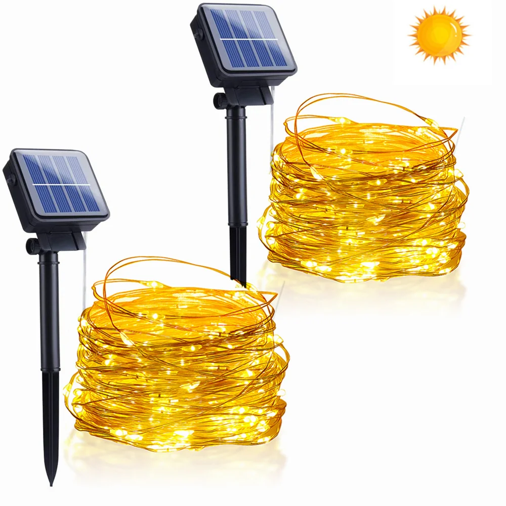 

1pcs Outdoor LED Solar String Fairy Lights 10M 20M Flashing Lamps 100/200leds Waterproof Christmas Decoration for Home Garden