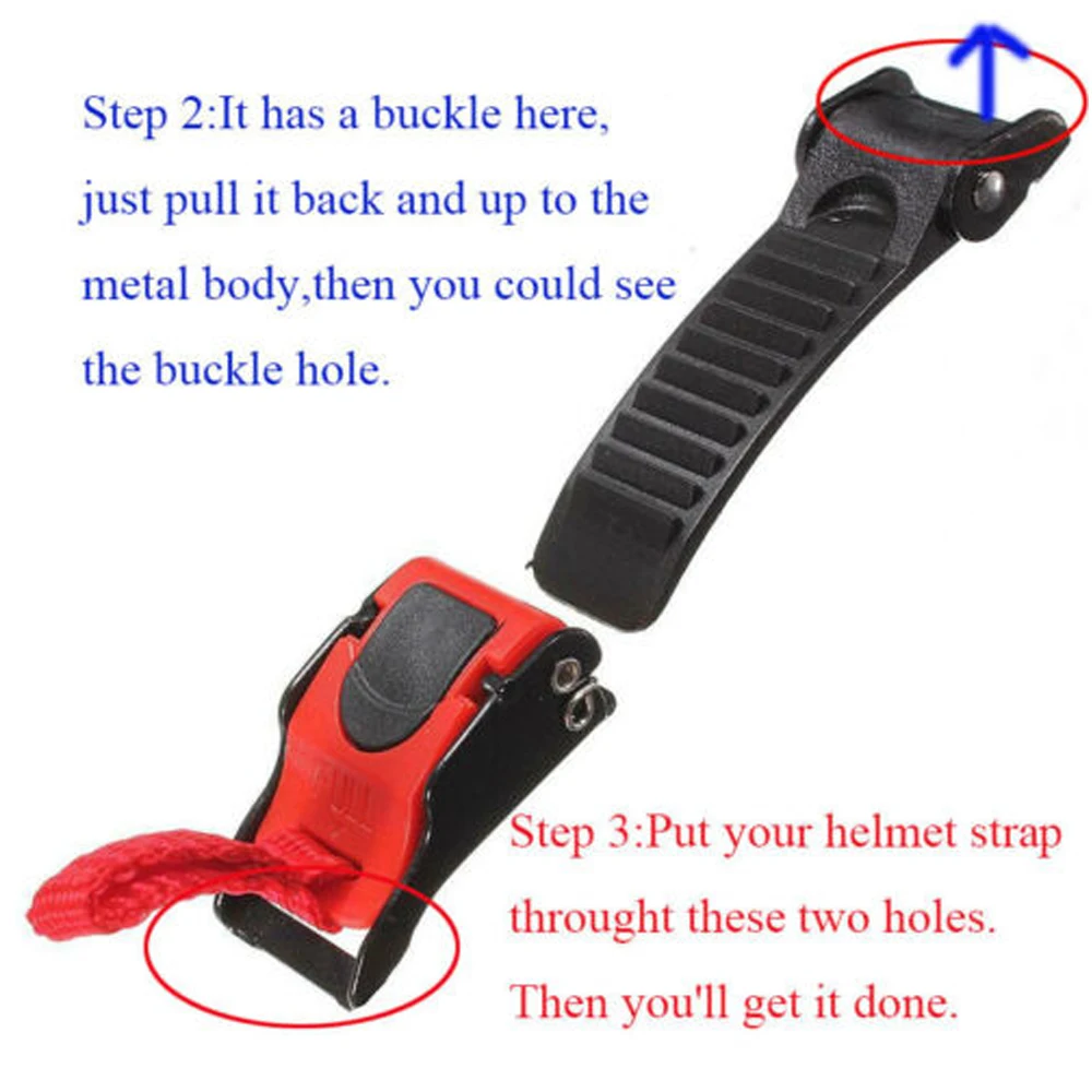3 шт. мотоциклетный шлем пластиковый вытягивающийся пряжки регулируемый