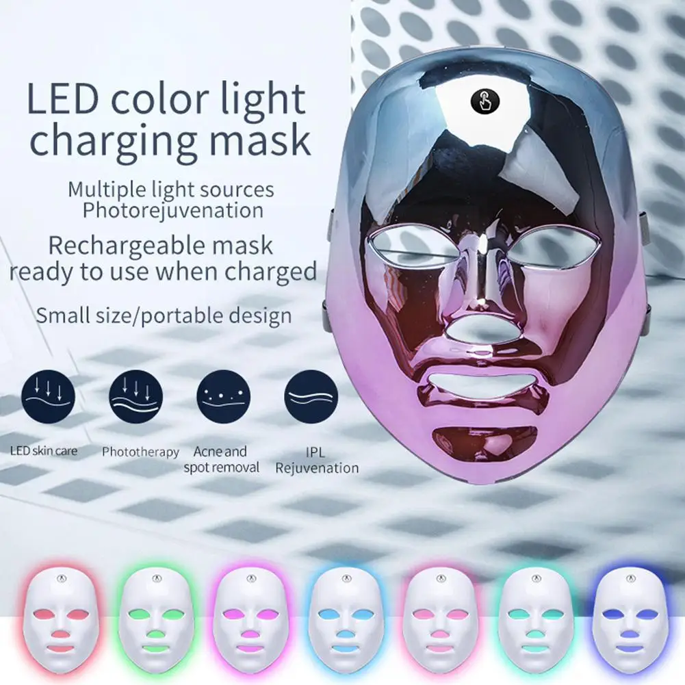 

7 Colors Led Usb Charge Photon Therapy Skin Wrinkle Acne Skin Skin Care Brightening Rejuvenation Removal A C4l2