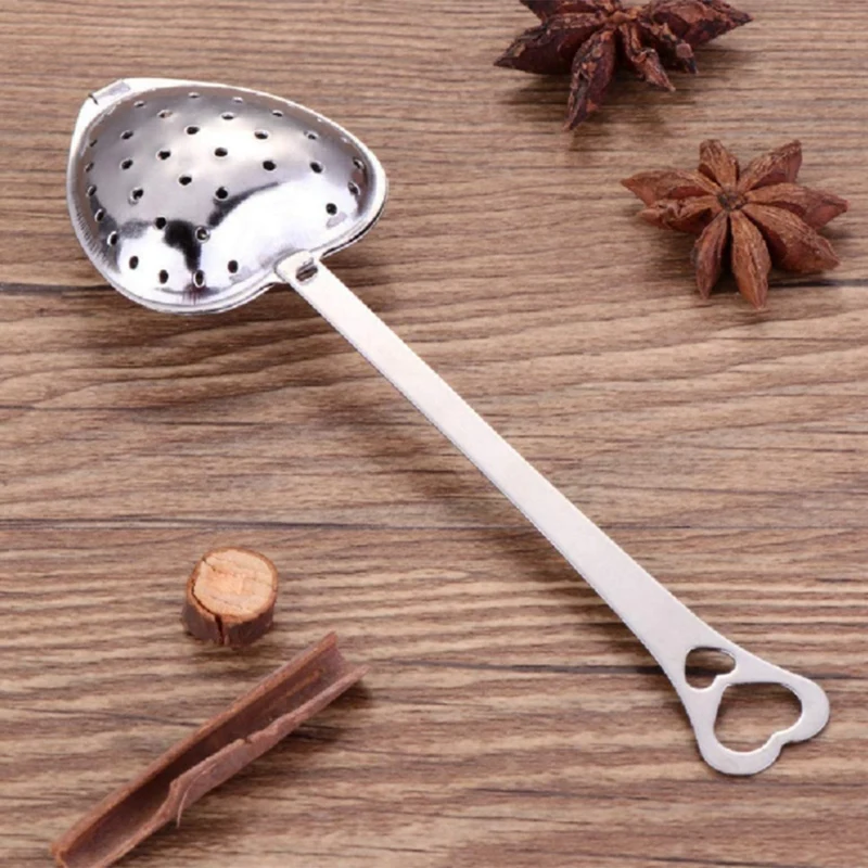 

Stainless Steel Heart Shaped Tea Infuser Filter Spoon,for Loose Leaf Tea and Mulling Spices Pincer Tea Ball (100 PCS)