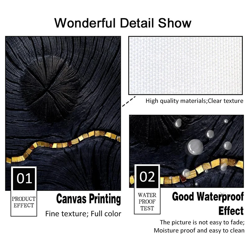 

Nordic Wood Grain Annual Rings Canvas Painting Abstract Posters and Prints Wall Art Pictures for Living Room Home Cuadros Decor