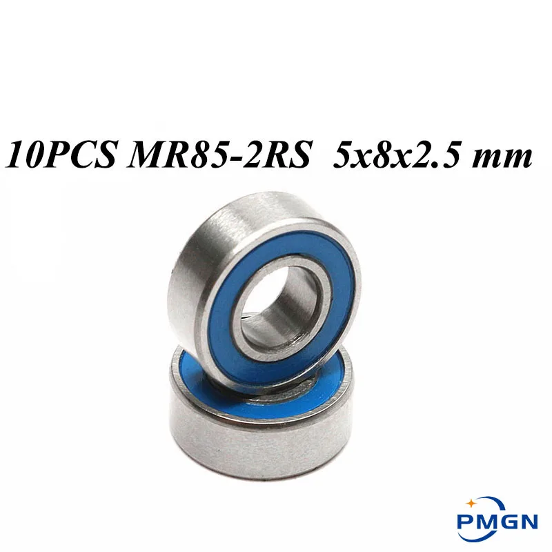 

10PCS ABEC-5 MR85-2RS MR85 2RS MR85 RS MR85RS 5x8x2.5 mm Blue rubber sealed miniature High quality deep groove ball bearings