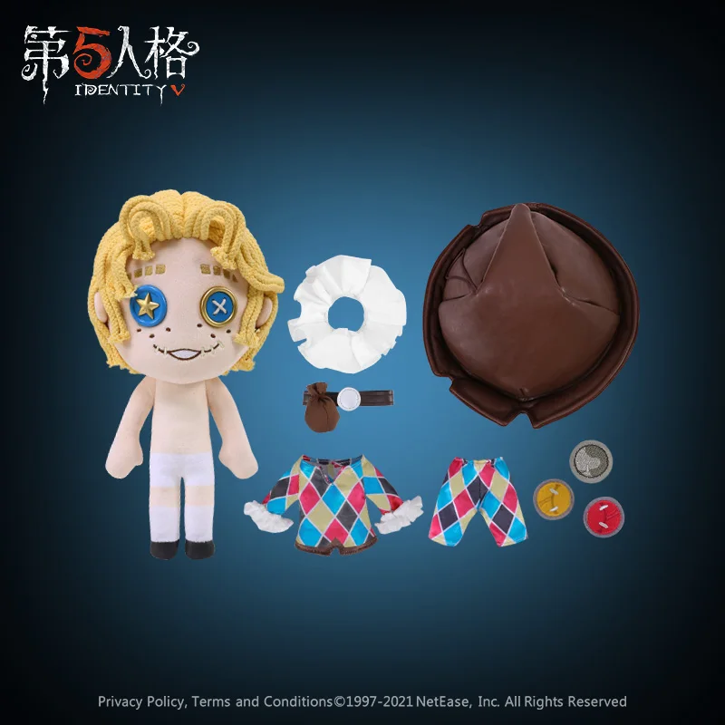 Anime Game Identity V Original Kawaii Survivor Acrobat Cosplay Plush Doll Toy Mike Morton Change suit Dress Up Clothing Gifts