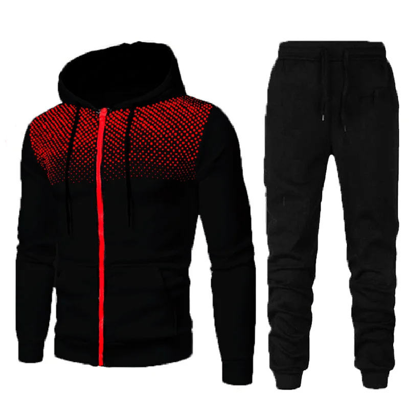 

Pure color fashion hoodie men's suit, outdoor leisure sports running clothes
