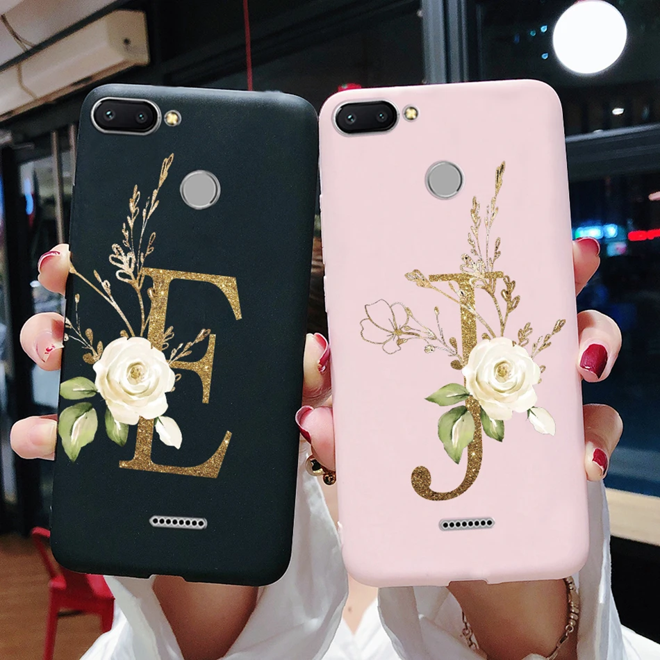 Чехол для Xiaomi Redmi 6 6A чехол с цветочным алфавитом мягкий бампер из ТПУ Redmi6 A Redmi6a