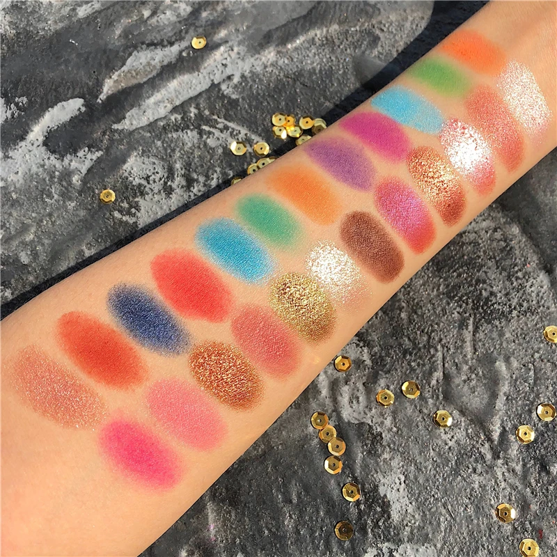 Мерцающие матовые тени для век 42 цветов палитра макияжа цветные неоновые