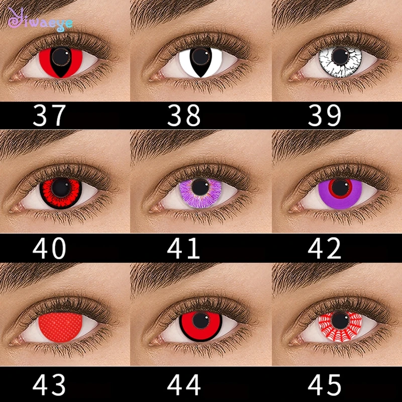 Косплэй контактные линзы на Хэллоуин для глаз фиолетовый Цветной Красота ученик