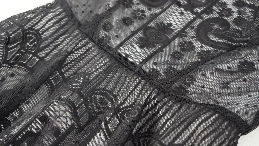 Роскошное черное кружевное мусульманское платье для женщин размера плюс