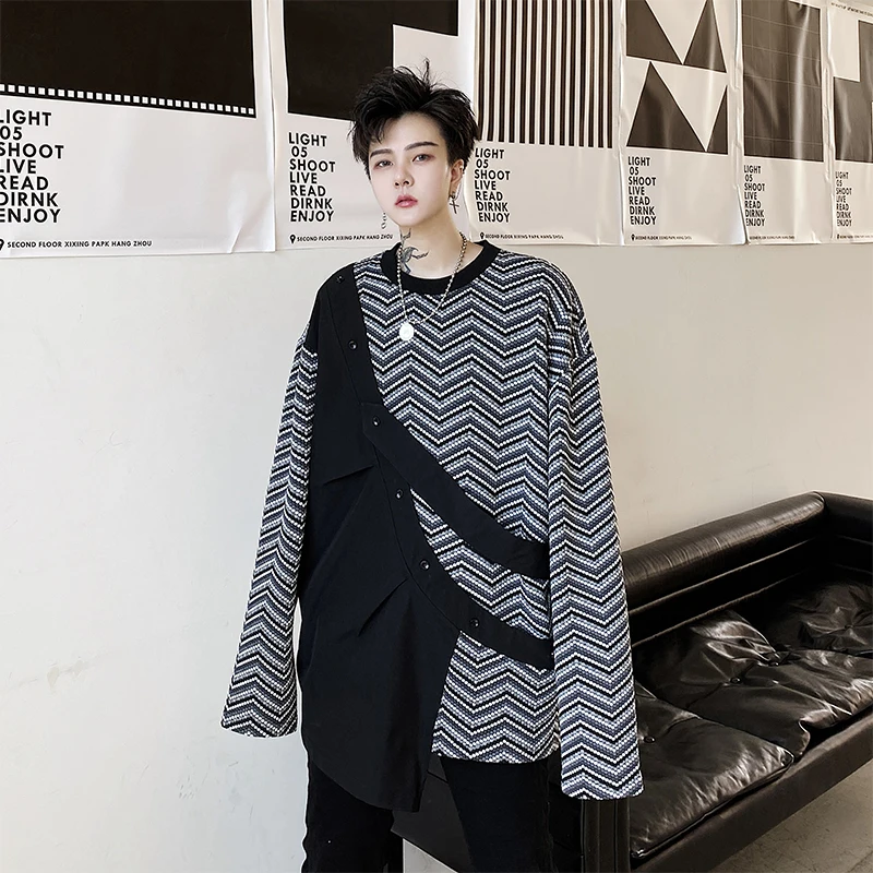 Мужская Уличная одежда в японском Корейском стиле винтажные свободные футболки