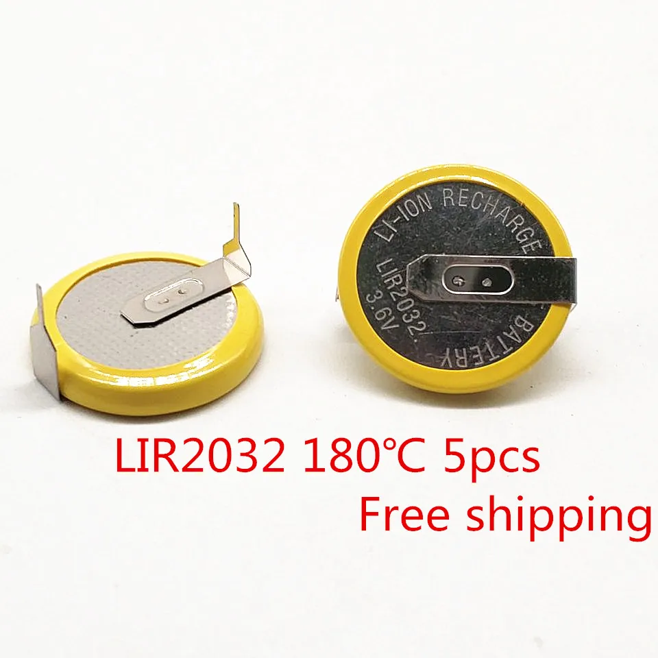 5 шт. пульт дистанционного управления батарейка для материнской платы LIR2032 3 6 V