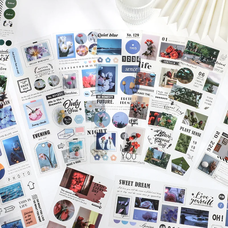 

6 Designs Will Accompany You Through The Long Years Series of Creative Hand Account DIY Decorative Material Stickers