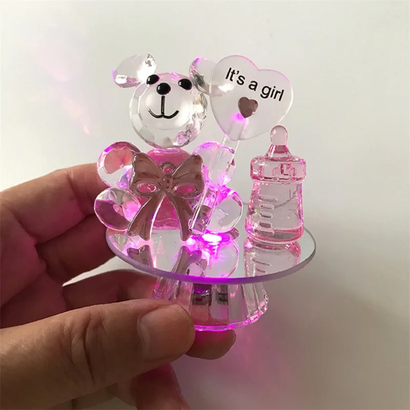 

K5 Crystal Bear Nipple Baptism Baby Shower Souvenirs Party Christening Giveaway Gift Wedding Favors and Gifts For Guest 20pcs