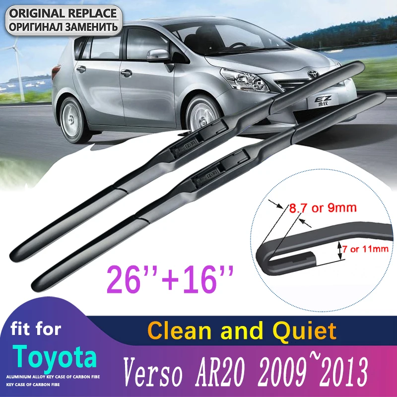 

Car Wiper Blade for Toyota Verso AR20 2009 2010 2011 2012 2013 Windscreen Windshield Brushes Wipers Car Accessories