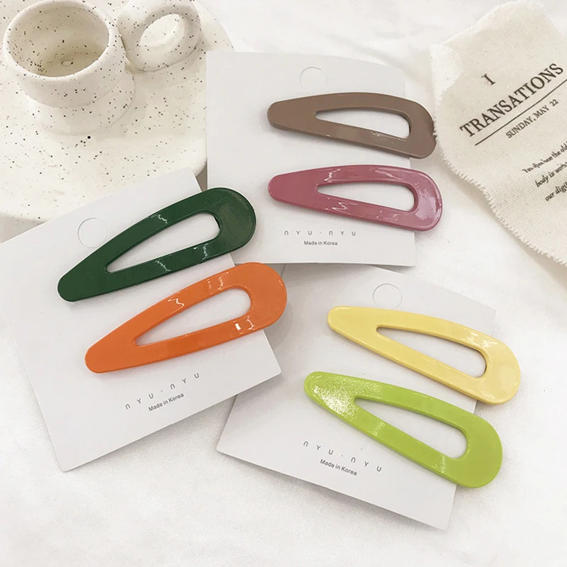 5 см заколки для волос BB цветные металлические маленьких детей женские