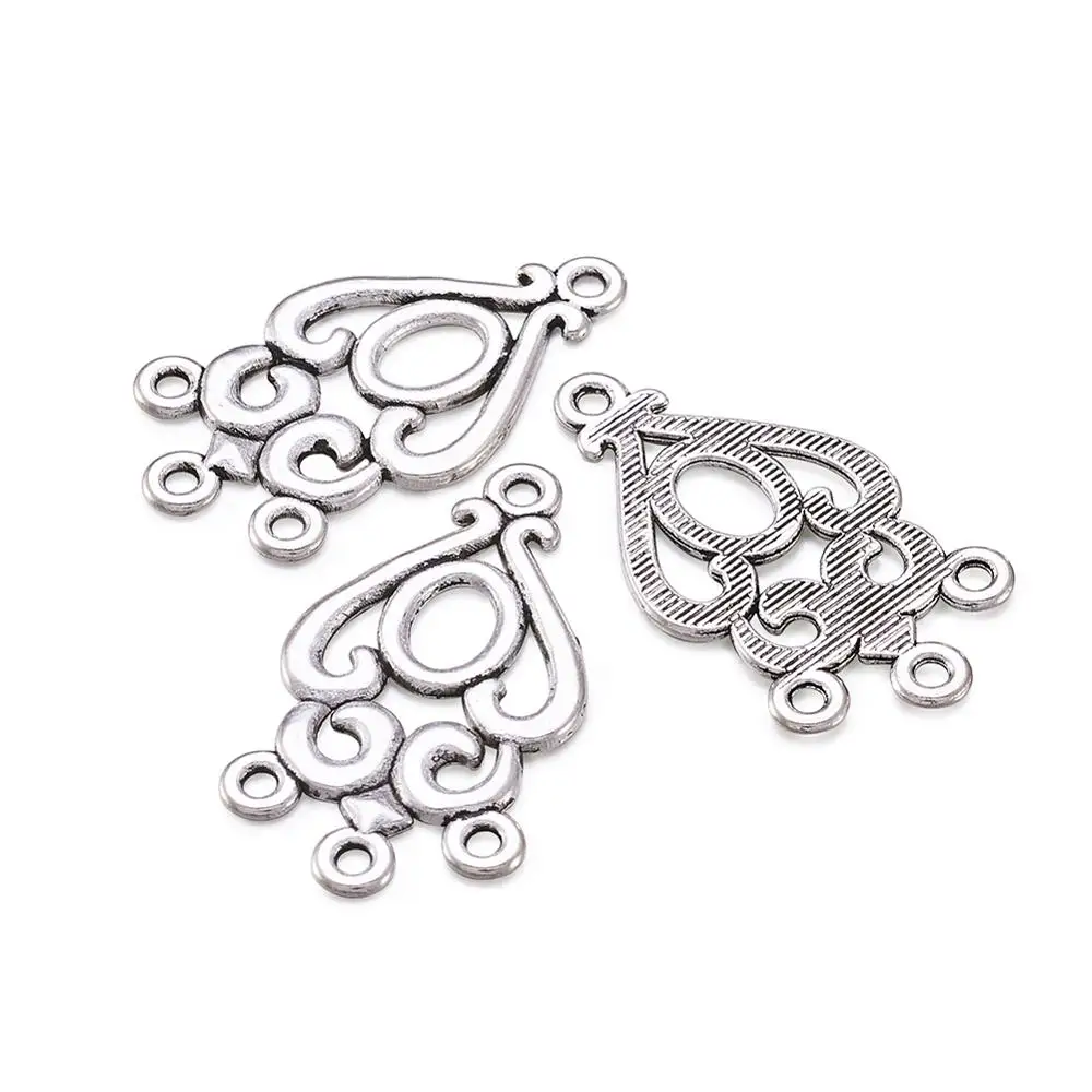 PandaHall 20 шт античный серебряный цвет прямая Люстра компоненты звенья без свинца и