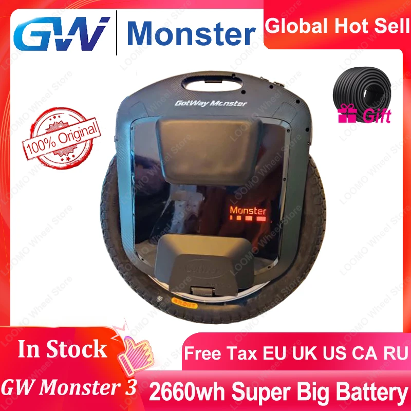 Gotway 3 плюс 22 дюйма электрического одноколесного велосипеда титана 3th Монстр 100V