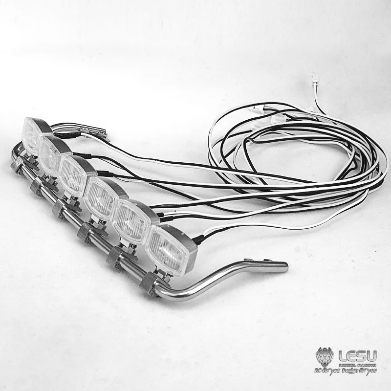 LESU металлический прожектор для крыши светодиодный свет 1/14 RC TAMIYA MAN TGX26.540 трактор