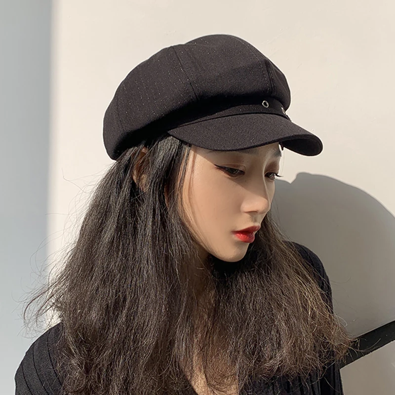 Восьмиугольная кепка Foux женская летняя тонкая газетчика берет художника с