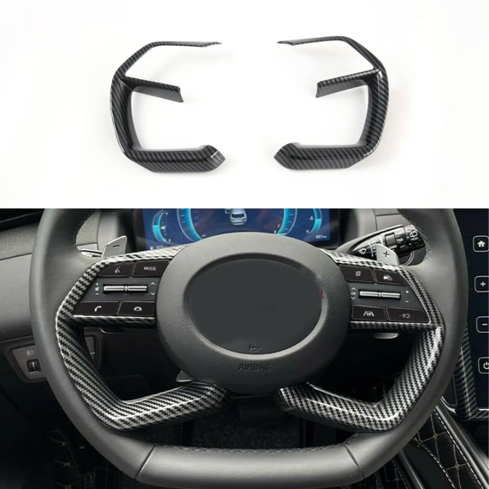 

Накладка на руль из АБС-пластика для Hyundai Tucson 2021 2022, 2 шт.