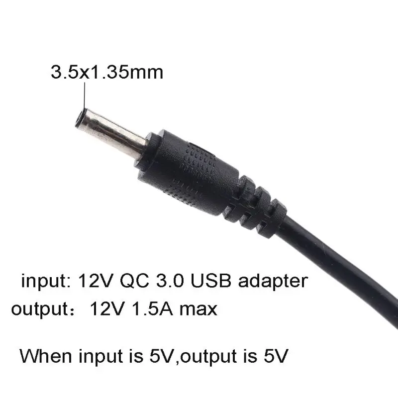Универсальный повышающий кабель QC 3 0 USB к DC 12 В 5 а 1 35 x мм повышающая линия питания