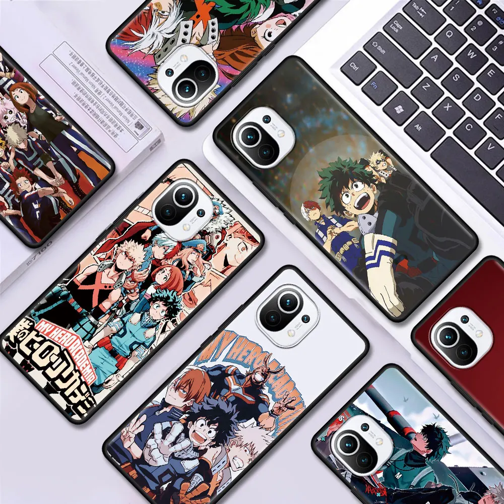 

My Hero Academy Anime Silicone Case for Xiaomi Mi 10T Pro Note 10 11 Lite 5G 9T A2 8 Lite CC9 Pro CC9E 9 Pro 5G Back Phone Cover