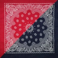 bohemian paisley floral 5555 cm double color block unisex cotton pocket square scarf headband wristband neck tie