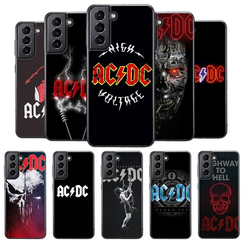 

Music-Band-ACDC Phone Case For Samsung S8 S9 S10 S20 plus 5G lite note 20 ultra PC nax fundas cover