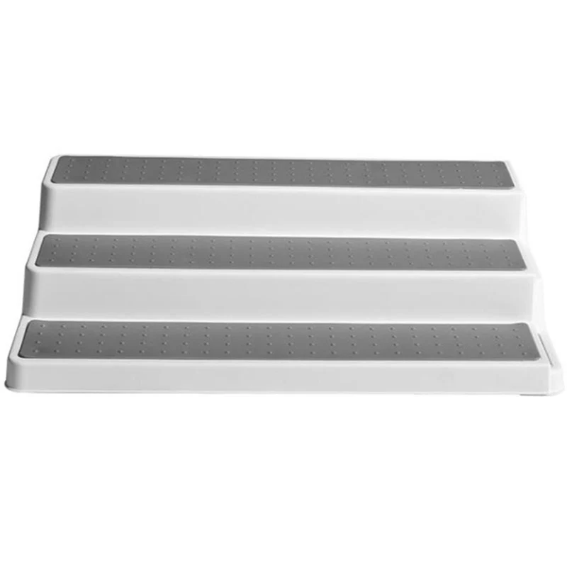 3 tier spice rack non skid kitchen cabinet countertop organizer shelf telescopic seasoning bottle jar stand spice jar storage free global shipping