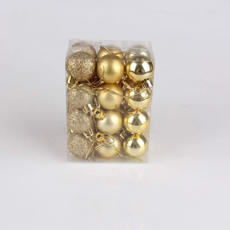 Рождественские украшения 3 см 24 шт. шары пластиковые Рождественский кулон