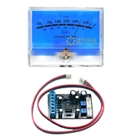 1pcs classic lake blue db header level audio power amplifier vu meter mcintosh figure with 1 pcs ta7318p vu meter driver board