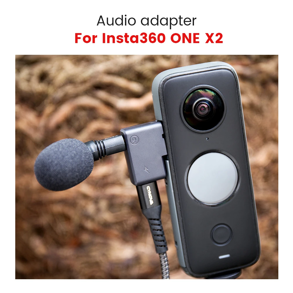 Аудиоадаптер CYNOVA для Insta360 ONE X2 микрофонный адаптер кабель зарядки one x2 панорамная