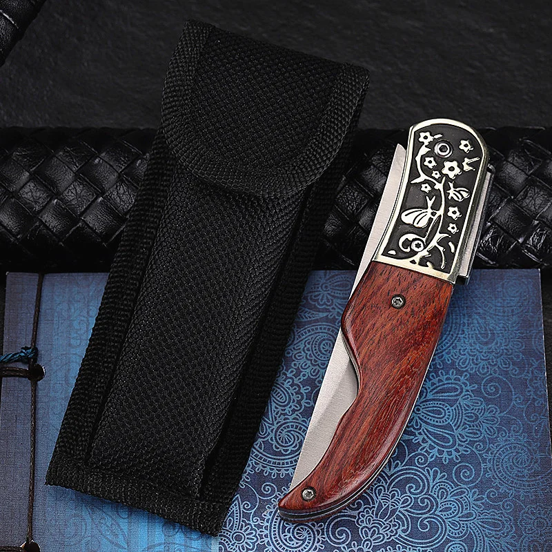 Новинка 2021 бесплатная доставка тактический боевой складной нож с деревянной