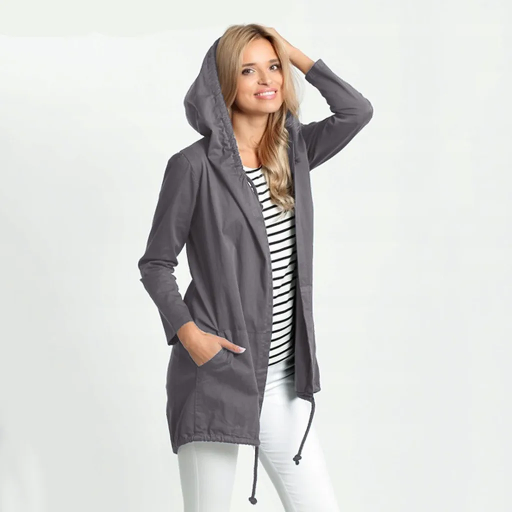 Осенне зимнее водонепроницаемое пальто для женщин 2019 Модный повседневный