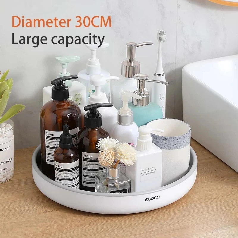 360° rotating storage rack multifunctional seasoning organizer shelf oilproof non slip kitchen supplies holder cosmetic cabinet free global shipp