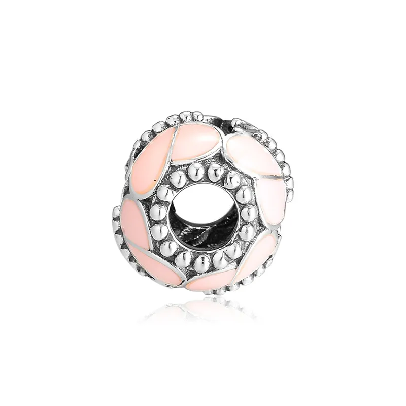 Spring Garden Pink Butterflies Charms For Jewelry Making Fits Sterling Silver Bracelets Woman DIY Fashion Beads | Украшения и